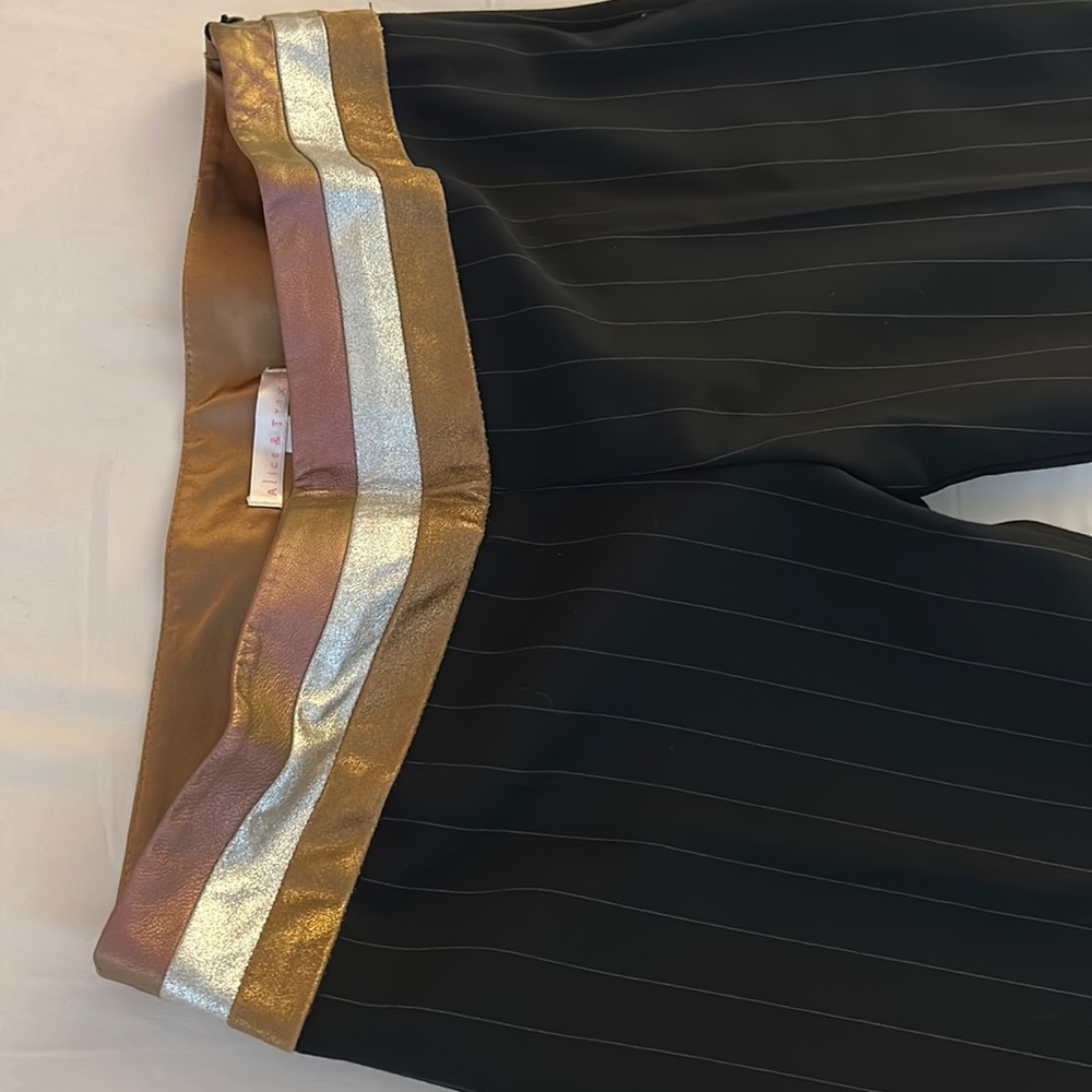 Alice & Trixie black pinstripe pants with fancy waist size 4